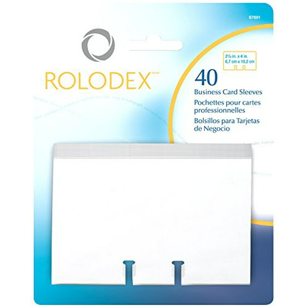 Rolodex 67691 Business Card Sleeves Plastic Pk40 for sale online
